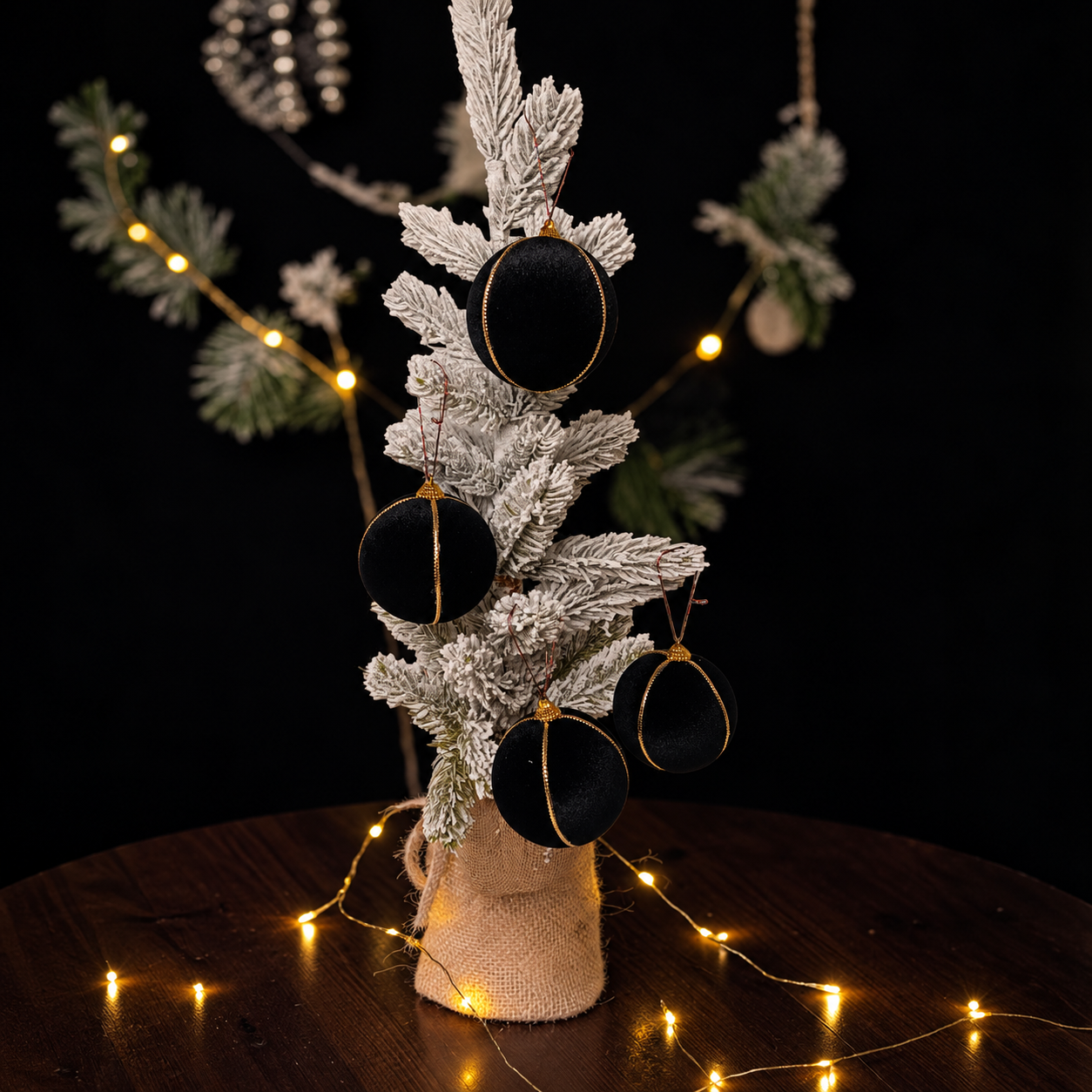 Botanical Black Velvet Keepsake Ornament
