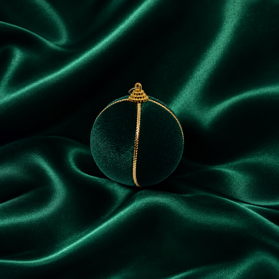 Emerald green Velvet Bauble